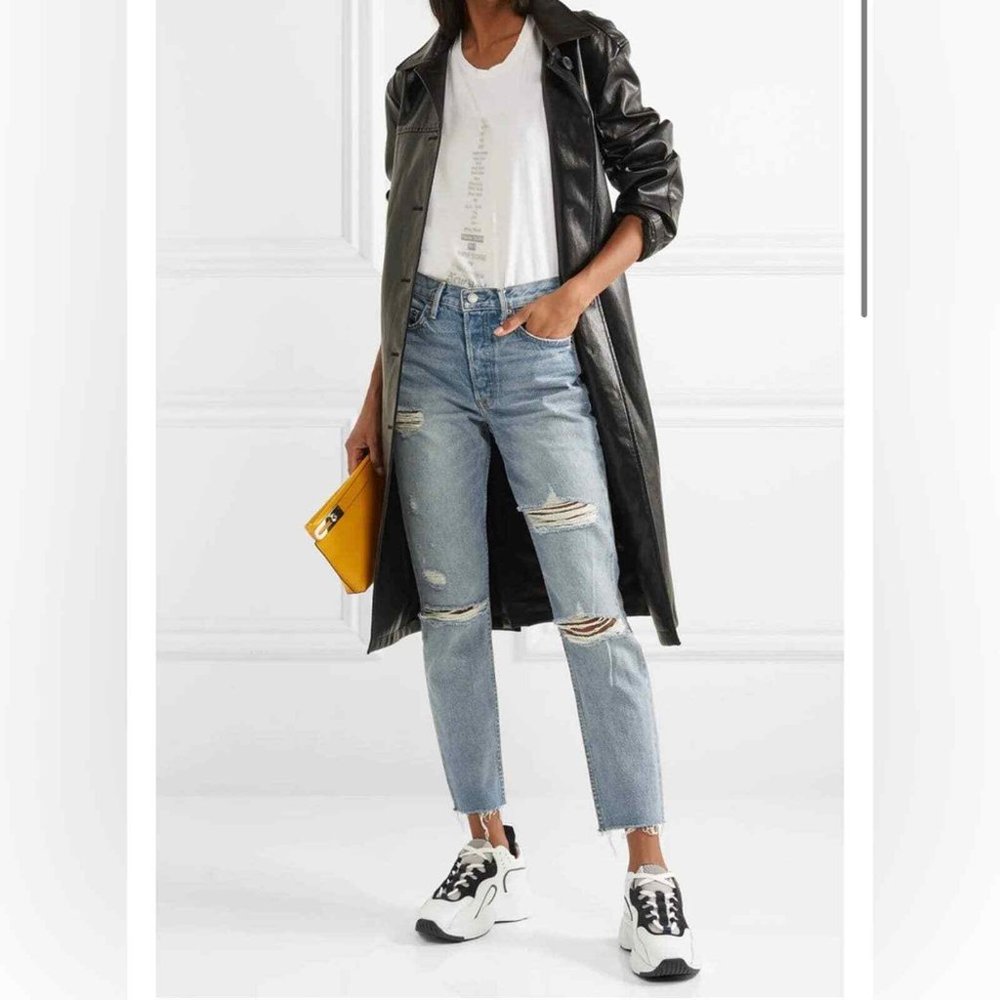 GRLFRND Light Blue Straight Leg Jeans